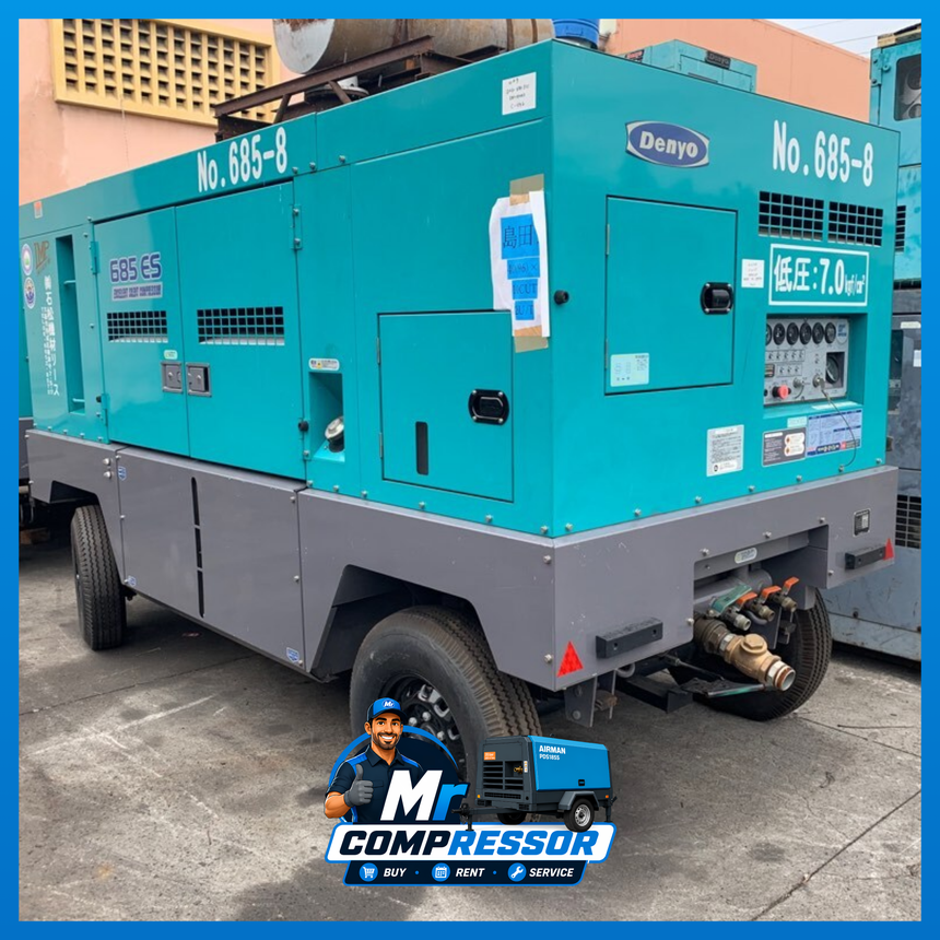 Airman PDS air compressor ready for rental in Malaysia
